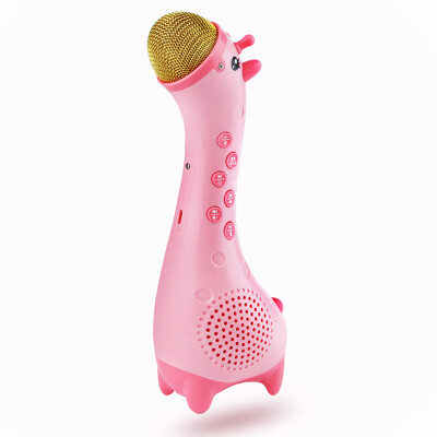 

Bei Shi (beiens) infant early childhood educational toys children sing microphone karaoke OK deer handheld KTV wireless baby microphone toy rechargeable mini powder