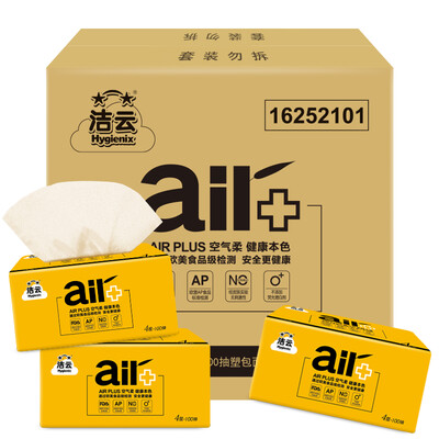 

Clean Yun natural paper air soft AIR Plus 4 100 embossed bamboo pulp soft tissue paper 16 bags FCL sales