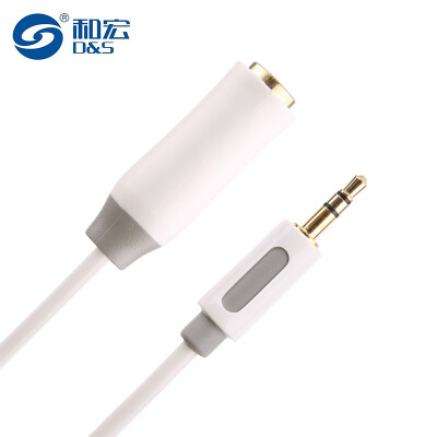 

And macro D& DSL1008 35mm audio cable male to female headset extension cord stereo mobile phone audio speaker long cable HD interface cable 1 m white