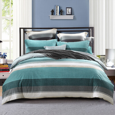 

Meng Jie home textiles produced MEE bedding sets of cotton printing four sets of cotton bed cover quilts Ma Lu tower blue 15 m bed 200 230cm