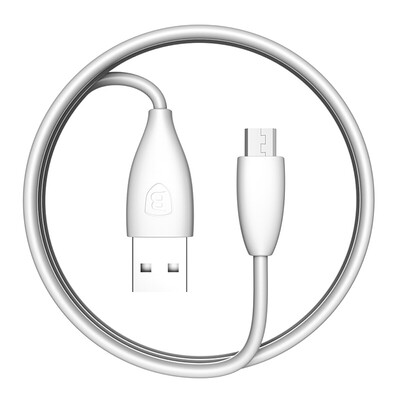 

(Baseus) Эндрюс кабель для передачи данных для мобильных телефонов Micro USB зарядное устройство Samsung / просо / Huawei / Meizu и другие телефоны Andrews 1M white