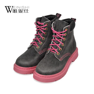 

Persun good quality boot winter balck pebbling patent leather short boots causl style women boots