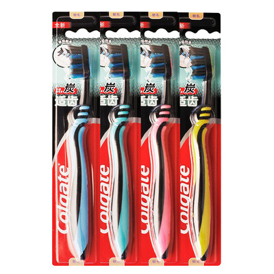 

Colgate Зубная щетка углерода × 4 шт. ( мягкие кисти для глубокой очистки, ручка яркого цвета) (старая и новая упаковка)