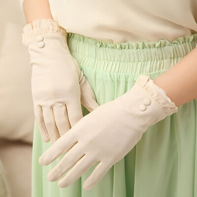 

2017 new fashion thin section uv sunscreen anti-UV gloves drive non-slip gloves short section refers to cotton gloves