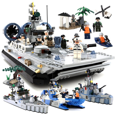 

Xinle new Goody building blocks Navy Corps GD8027 Buffalo Hovercraft children's building blocks toys boy assembling toys puzzle assembling building blocks