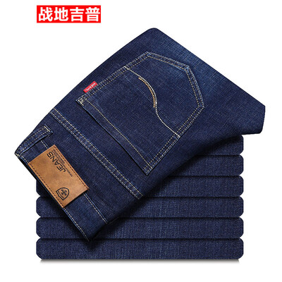 

Мужские прямые брюки Jeep Jeans Мужские прямые Slim Stretch Casual Men's Simple Shot Брюки 17036Z5021 Blue Black 40