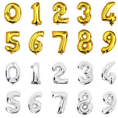 

Cntomlv 40 inch Foil Balloon Large Helium Number Balloons Wedding Decoration Birthday Party Souvenirs favors Golden Silver