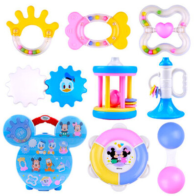 

Disney Baby Rattle Ringtones Ringtones Educational Toys Set Baby Soothing Rattles Stick Bits Mickey Series 8 Pack Blue