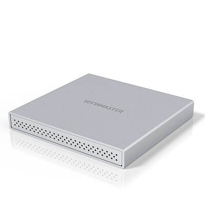 

YottaMaster S200RC3 Type-C Дважды немного жесткий диск массив коробка 2,5 дюйма SATA / SSD истинный USB3.1Gen2 жесткое сиденье поддержка 4TB посеребрённые