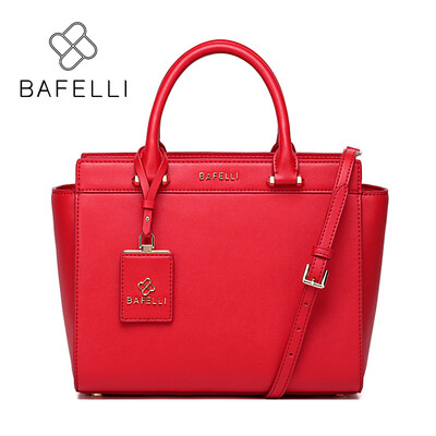 

BAFELLI split leather business shoulder bag fashion trapeze Large capacity bag women luxury handbag designer messenger bag