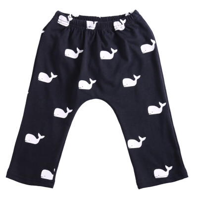 

1pcs Baby Kids Girls Boys Cute Whale Printed 100% Cotton Pants Trousers Leggings