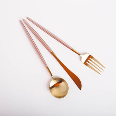 

Ergonomic design concept knife and fork spoon three-piece set of home western tableware set and tableware bulk stainless steel