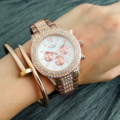 

Luxury Shinny Diamonds Women Wrist Watches CONTENA Fashion Crystal Ladies Business Quartz Dress Watch Rhinestone