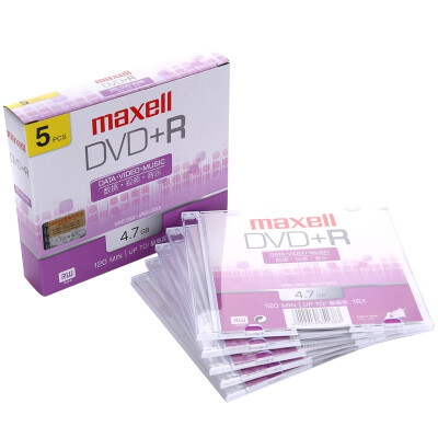 

Maxell DVD R 16 speed 47G production 5 boxed discs