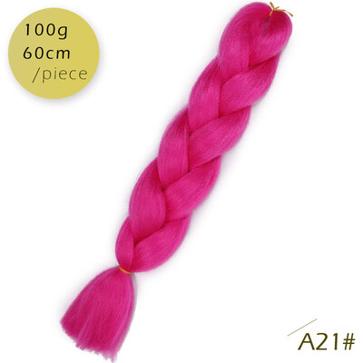 

AISI HAIR 100gpcs 24inch Kanekalon Jumbo Braids Hair Ombre Two Tone Colored Synthetic Hair for Dolls Crochet Hair