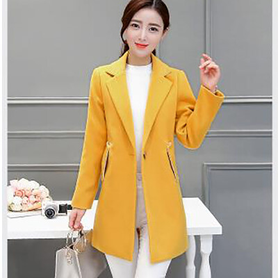 

2017 autumn and winter new was thin in the long woolen jacket women's woolen coat Slim big code