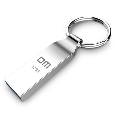 

DM PD076 small wind chimes key ring u disk 32G metal waterproof silver