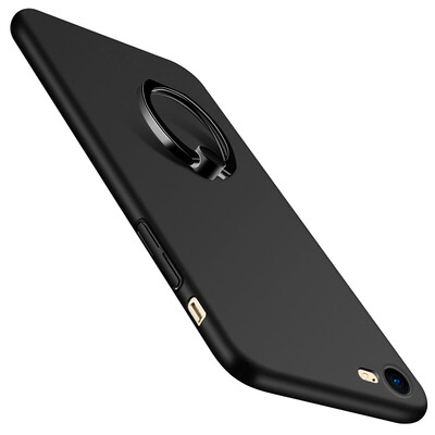 

Biya Zi BIAZE Apple 78 phone case iPhone7 8 protective sleeve 47 inch all-inclusive anti-fall scrub ring holder mobile phone sets simple series JK198-black