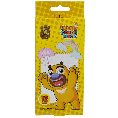 

Sanmu SUNWOOD bear infested cartoon 12 color hexagonal color pencil XCM0013 student stationery