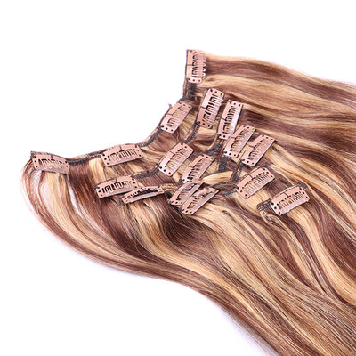 

2017 Iueenly hair NEW product Brazilian straight clip in hair 8A unprocessed human clip in hair 7pcs/set/100g
