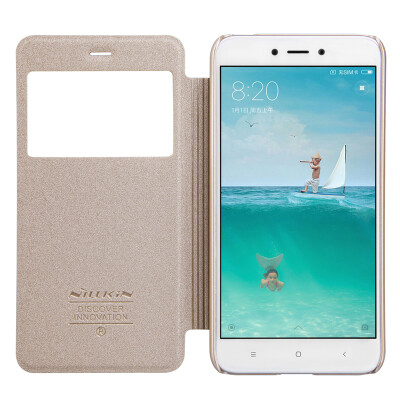 

XIAOMI RedMi 4X NEW LEATHER CASE- Sparkle Leather Case Nillkin Flip Cover