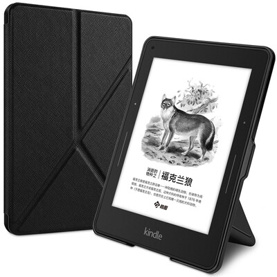 

Pottery fit Kindle 1499 version of the protective cover shell Kindle Voyage sailing dedicated sleeping sleeve folding bracket series wisdom black