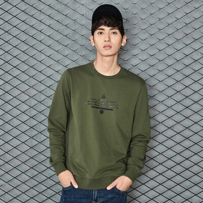 

Semir sweater men 2017 autumn new men's round neck Korean version of the trend pullover letter printing shirt 19057161215 in the flower gray XL