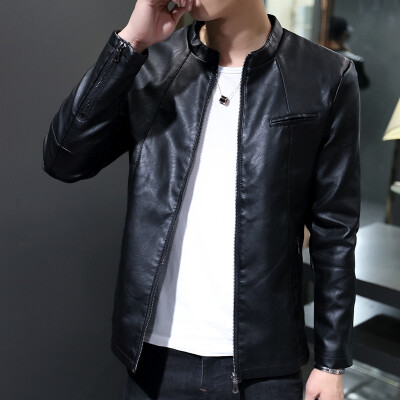 

2017 new men's thin coat coat new leather suits leather jacket as gift for men as gift for men