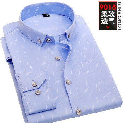 

Men Casual Long Sleeve Shirt Spring Printing Fashion Silm Fit