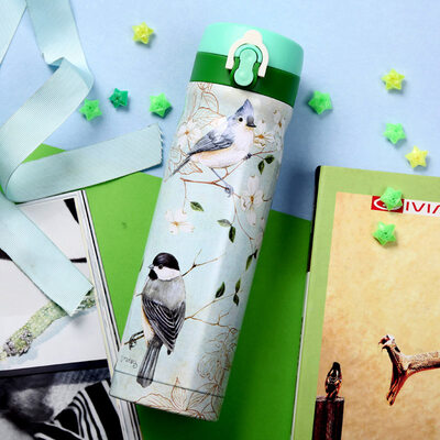 

A Ting Stainless Steel Thermos Cup Water Bottle Water Cup with lid Cap 304