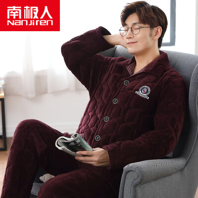 

Antarctic Pajamas Men&39s Three-Layer Thicker Coral Fleece Pajamas Pajamas Autumn&Winter Men&39s Tattoo Flannel Muffles Home Set NJR17025 Men&39s Collection