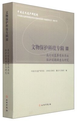 

文物保护科技专辑3高句丽墓葬壁画原址保护前期调查与研究