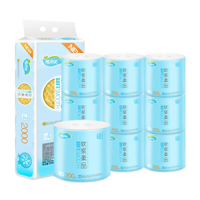 

Jingdong supermarket Wilhelm roll paper silky series 4 layers 200 grams 10 rolls of toilet paper