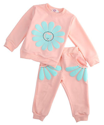 

2Pcs Infant Baby Girls Kids Long Sleeve Sun Flower T-shirt TopsPants Outfit Set