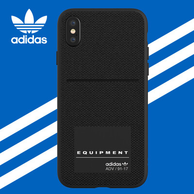 

Adidas (Адидас) iPhoneX новый бизнес-телефон оболочки простые атмосферные модели слот высокого класса карты Apple, 10 все включено силикон не скользит падение сопротивления защитный рукав Оригинальный черный