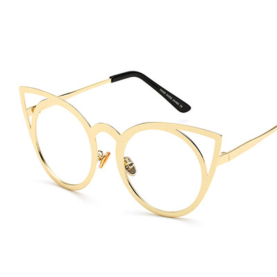 

Peekaboo gold Черные сексуальные очки для глаз для глаз для женщин металлический каркас новая мода круглые очки оптический бренд