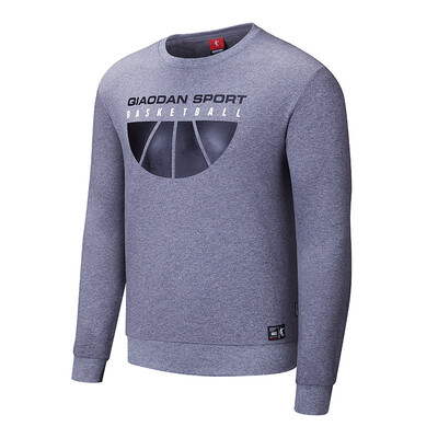 

Qiaodan Men s Tops Sports Hooded Sweater Casual Male Tops XWD3371109 Deep Gray Gray