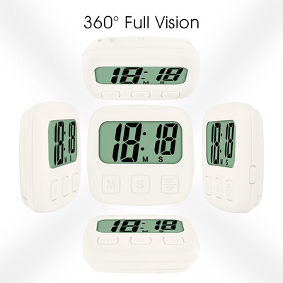 

Kitchen Timer Digital LCD Cooking Timer Electronic Full Vision Swivel Hook Count-Down Up Clock Loud Alarm Magnetic Stand Timer