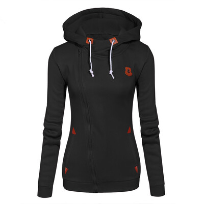 

2017 Women Fashion Fleeces Sweatshirts Hooded Candy Colors Solid Sweatshirt Long Sleeve Zip Up Clothing Sudaderas Mujer