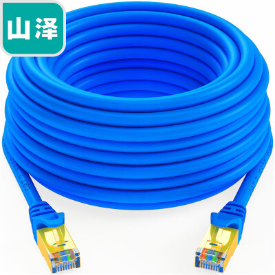 

Shanze (SAMZHE) CAT-740L Engineering Grade 7 CAT7 Copper-plated Double-shielded High-speed Network Jumper 7 Type of finished cable Network cable Blue 40 meters