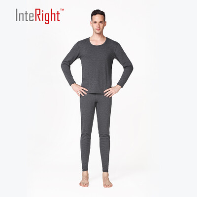 

INTERIGHT men plus velvet thick warm brushed warm underwear light gray gray