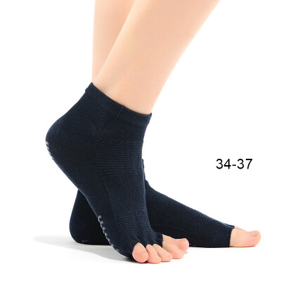 

Toe Socks Yoga Compression Mesh Pilates Socks Women Antiskid Silicone Five Finger Socks Cotton Half Toe Yoga Socks