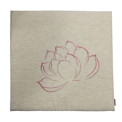 

Nobildonna Lotus Pattern Linen Embroidery 60603cm Square Chinese Style Floor Cushions Chair Pads Tatami Meditation Cushion