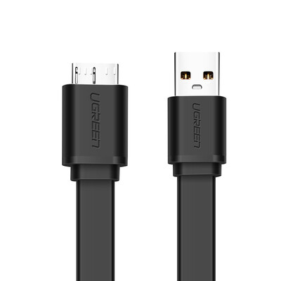 

Green Union Samsung note3 s5 data cable charging line mobile hard disk data cable Micro USB30 mobile phone charger cable cable flat line 10809 1 m black