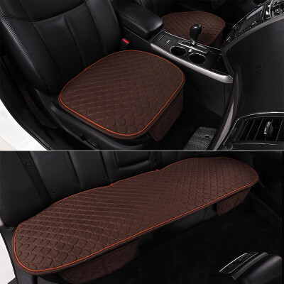 

Mu Bao MUBO car cushion linen square pad front row single-piece cushion four seasons common cushion non-slip office chair seat cushion black