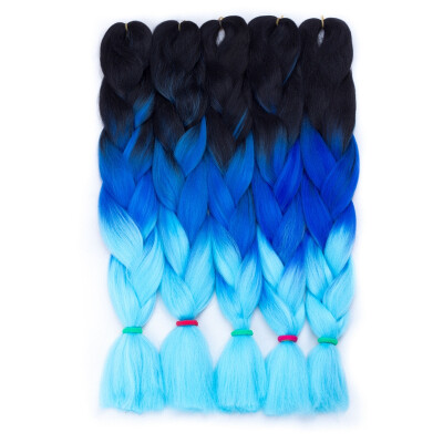 

szc Afro Jumbo Braids Hair Extensions 5-pack 2 Tone & 3 Tone Ombre Crochet Braiding Hair High Temperature Kanekalon Synthetic