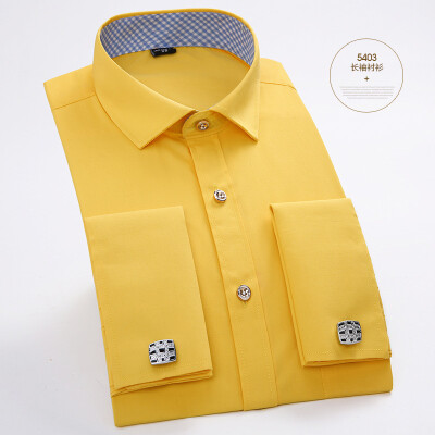 

Business Gentleman Men Long Sleeve Shirt Spring Autumn Silm Fit Solid Color