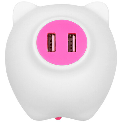 

Mo Mishi UMOM UM6 little adorable night light dual USB output charger charger phone tablet universal plug white