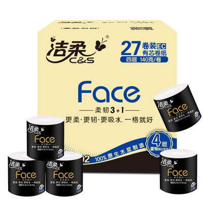 

Cleansing (C & ) Roll Black Face Thickened 4 layers 140g toilet paper * 27 rolls (FCL sales face series is enough