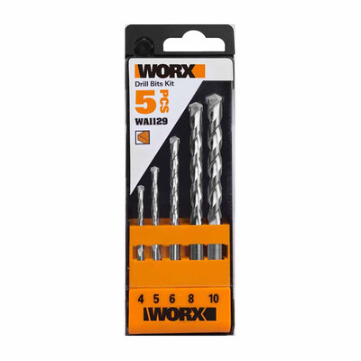 

WORX Construction Drill WA1129 Impact Drill 5 Set Cement Drill Round Head Drill for Impact Drill